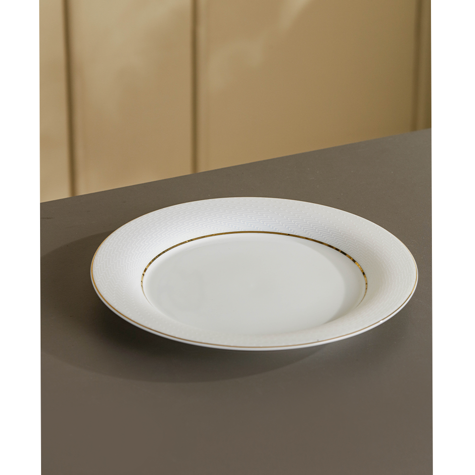 8.5" Round Platter - Aurora Decals